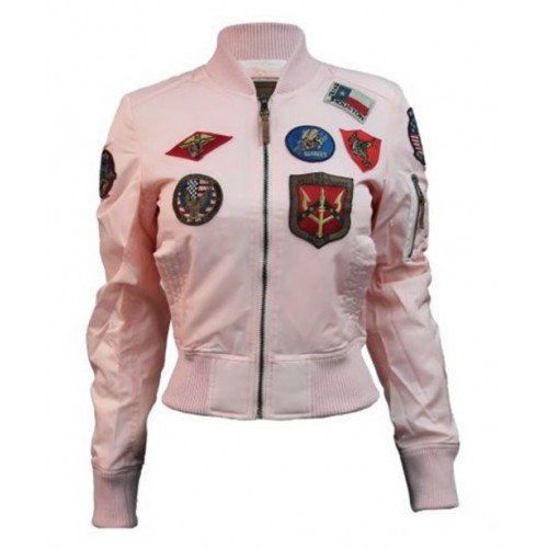 Womens Top Gun MA-1 Jacket With Patches